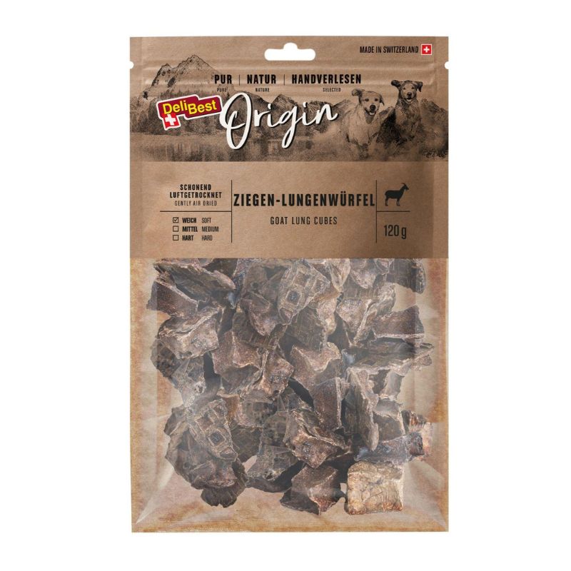 DELIBEST DOG ORIGIN ΜΟΝΟΠΡΩΤΕΪΝΙΚΟ SNACK 100% ΠΝΕΥΜΟΝΑΣ ΚΑΤΣΙΚΑΣ (6*120g.) GRAIN FREE