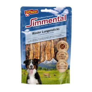 DELIBEST DOG SIMMENTAL BEEF CHEWS - LUNG STICKS 100% ΒΟΔΙΝΟΣ ΠΝΕΥΜΟΝΑΣ (6*120g.) GRAIN FREE