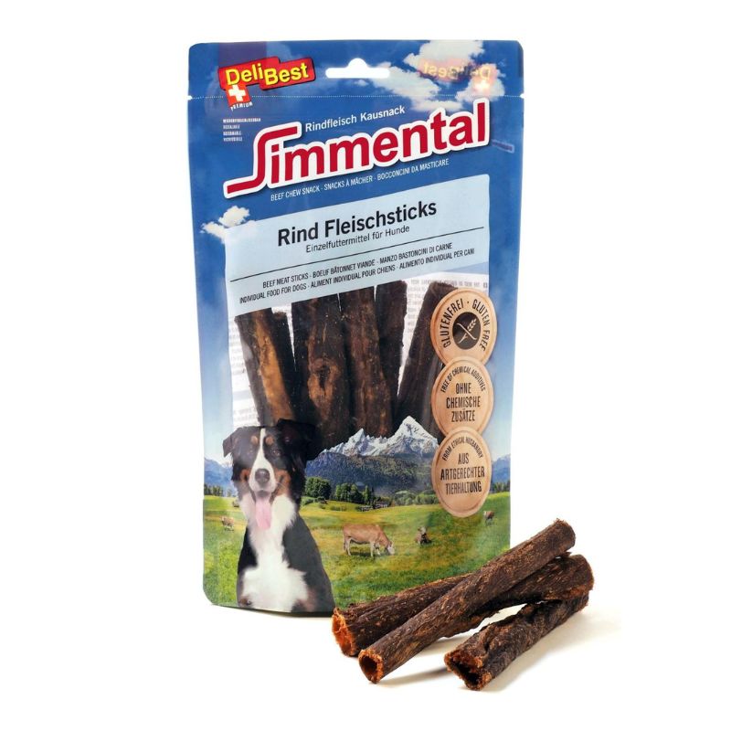 DELIBEST DOG SIMMENTAL BEEF CHEWS – MEAT STICKS 100% ΒΟΔΙΝΟ ΚΡΕΑΣ GRAIN FREE