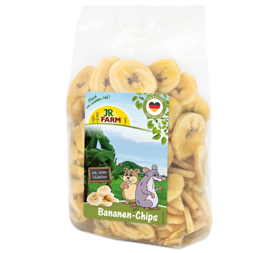 JR FARM BANANA SLICES BANANA CHIPS FOR RODENTS (8*150gr.)
