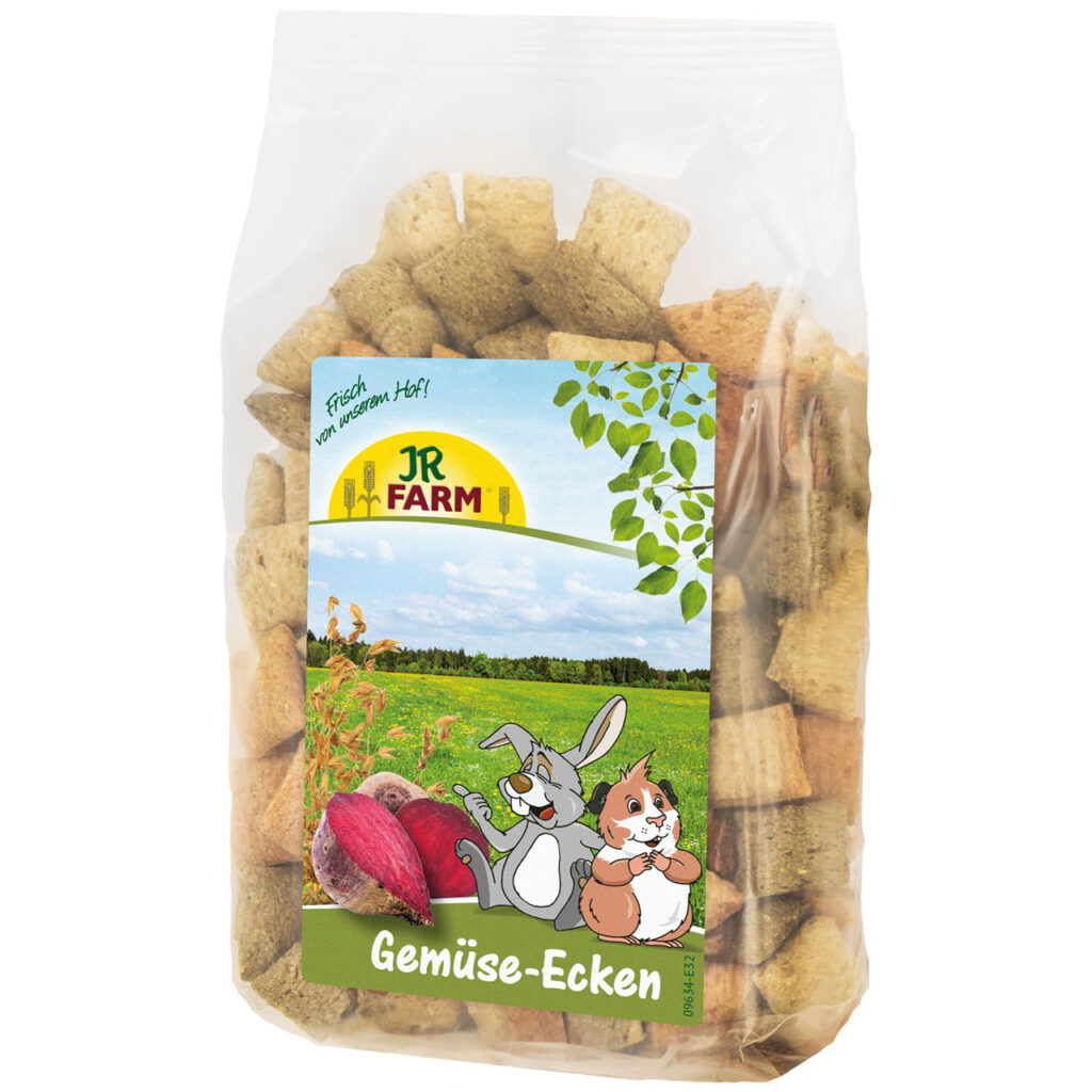 JR FARM EDGES CORNERS OF VEGETABLE SNACKS FOR RODENTS RICH IN VITAMINS WITH LOW FAT (8*100gr.)