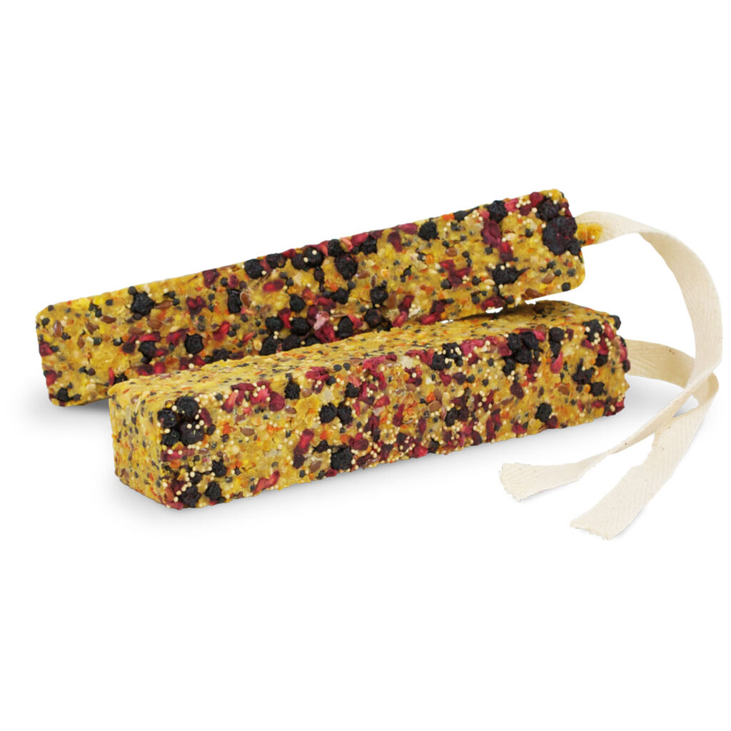 JR FARM BIRDYS STICKS FOR CANARY WITH AMARANTH, BLUEBERRY, STRAWBERRY, 2 pcs. (5*130gr.)