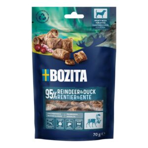 BOZITA DOG MEATY BITES SNACK ΜΕ ΤΑΡΑΝΔΟ & ΠΑΠΙΑ (10*70g.) GRAIN FREE