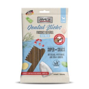 MAC's DOG DENTAL STICKS ΜΕ ΦΡΕΣΚΟ ΚΡΕΑΣ ΠΟΥΛΕΡΙΚΩΝ GRAIN FREE (20*180g.)