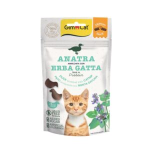 GIMCAT CRUNCHY SNACKS ΜΕ ΠΑΠΙΑ & CATNIP GRAIN FREE (12*50gr.)