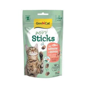 GIMCAT MINI STICKS ΜΕ ΣΟΛΟΜΟ & ΚΙΝΟΑ GRAIN FREE (12*50gr.)