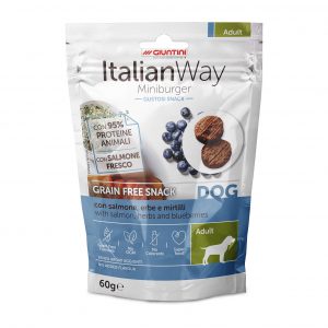 ITALIAN WAY DOG MINIBURGER SALMON GRAIN FREE (10*60gr.)