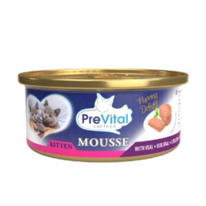 PREVITAL MOUSSE KITTEN VITELLO ΥΓΡΗ ΤΡΟΦΗ ΓΙΑ ΓΑΤΑΚΙΑ ΜΕ ΜΟΣΧΑΡΑΚΙ ΓΑΛΑΚΤΟΣ (24*85gr.)