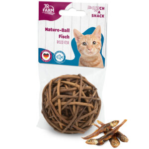 JR CAT GRAIN FREE NATURE BALL DEHYDRATED FISH 100% NATURAL REFILLED (5*15gr.)