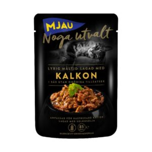 MJAU NOGA UTVALT POUCH KALKON - TURKEY GRAIN FREE (12*85gr.)