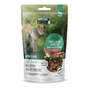 TUNDRA DOG SNACK - ACTIVE & VITAL ΜΕ ΠΑΠΙΑ, ΣΟΛΟΜΟ & ΚΥΝΗΓΙ GRAIN FREE (9*100g.)